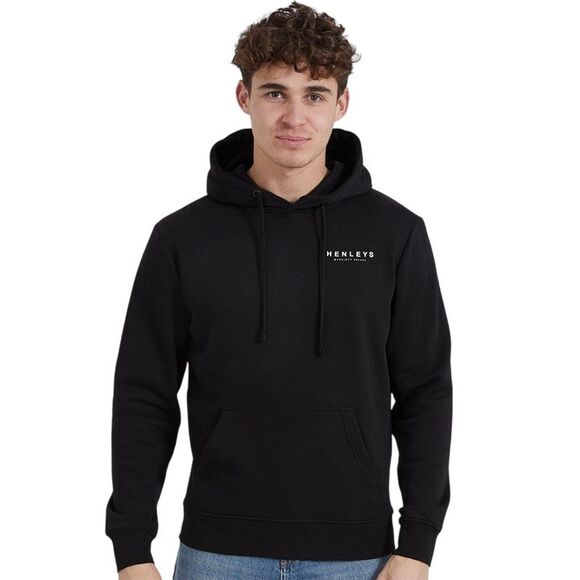 Henleys Mens Henycore Cotton Hoodie / Black